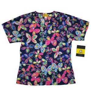 Wonderwink Scrub Top Women's Butterfly 6017-PFF